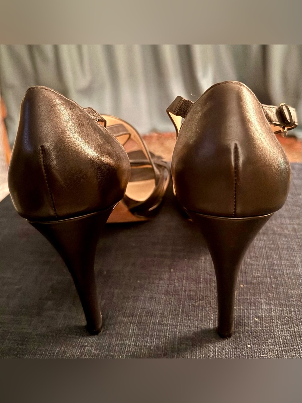 Cole Haan Nike Air Technology Black Strappy 4” Heel Sandals - Picture 4 of 5